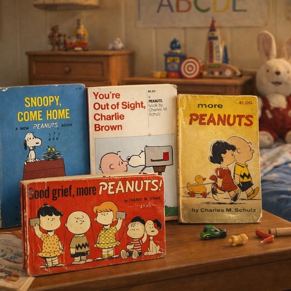 Peanuts Other - Vintage Set of 4 Peanuts Paperback Books by Charles Schulz